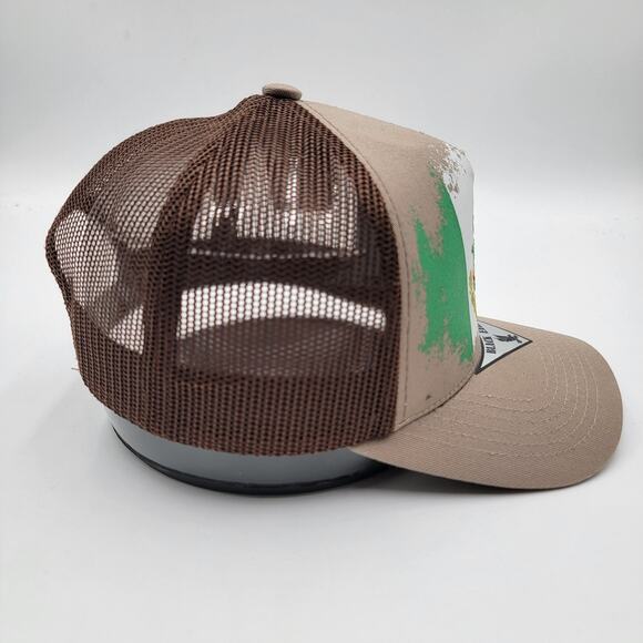 Black Eagle Hat Cap Snap Back Brown Trucker Mesh Mexico Flag Graphic Mens - Picture 4 of 7